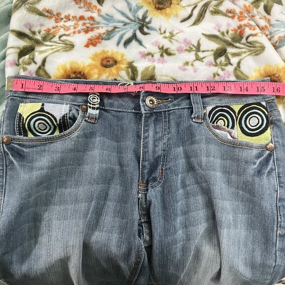 Y2K Coogi Jeans Juniors 11/12 Embroidered Funky Bootcut 2000s Low Rise - Picture 8 of 11